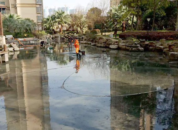 尼木景观池淤泥清理